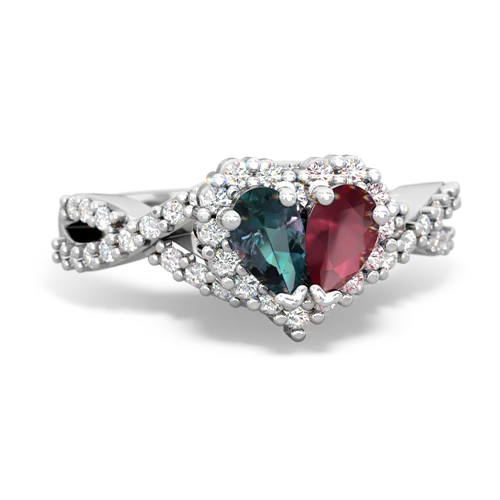 alexandrite-ruby engagement ring