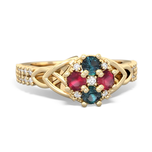 alexandrite-ruby engagement ring