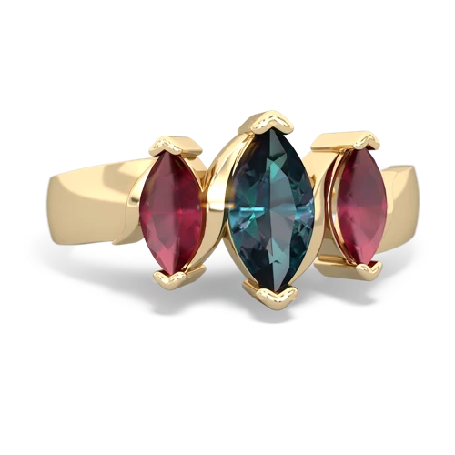 alexandrite-ruby keepsake ring