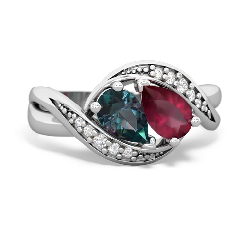 Lab Alexandrite Lab Created Alexandrite with Genuine Ruby Summer Winds ring Ring