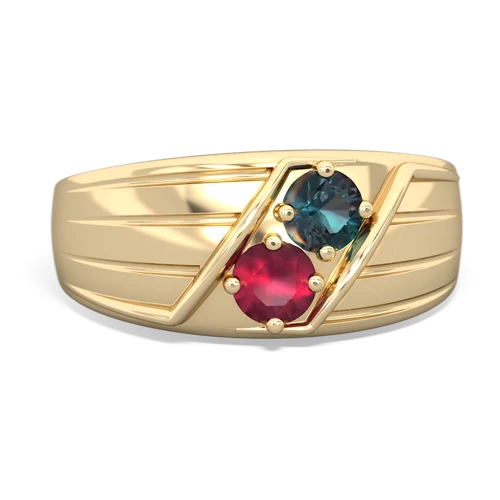 alexandrite-ruby mens ring