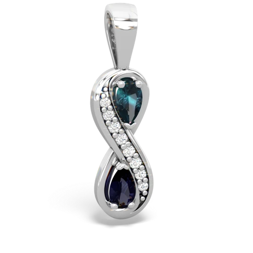 Lab Alexandrite Lab Created Alexandrite with Genuine Sapphire Keepsake Infinity pendant Pendant
