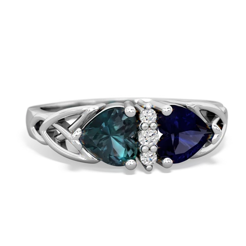 alexandrite-sapphire celtic ring