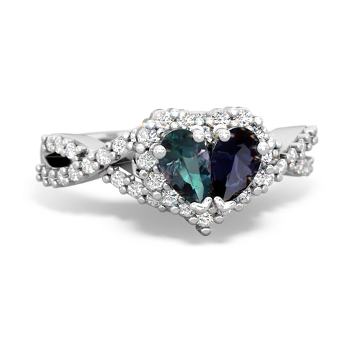 alexandrite-sapphire engagement ring