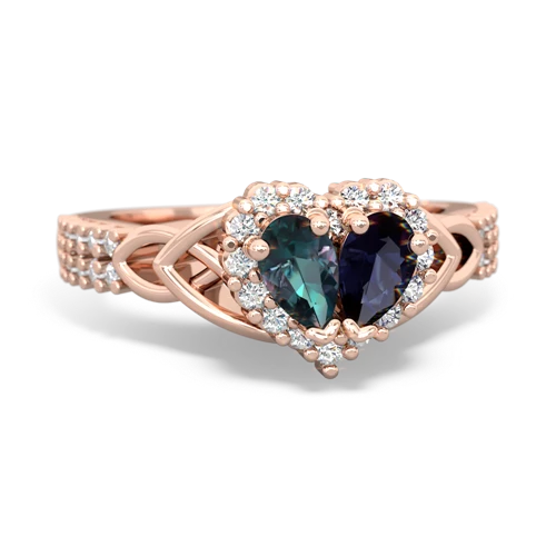 alexandrite-sapphire keepsake engagement ring