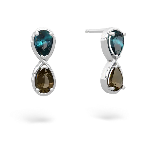 alexandrite-smoky quartz infinity earrings