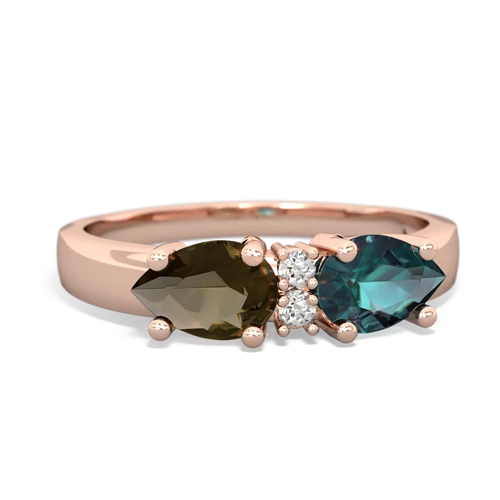 alexandrite-smoky quartz timeless ring