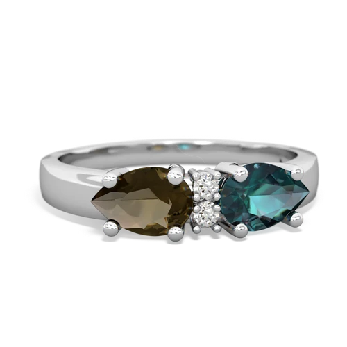 alexandrite-smoky quartz timeless ring