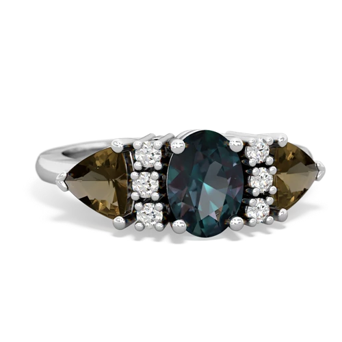 alexandrite-smoky quartz timeless ring