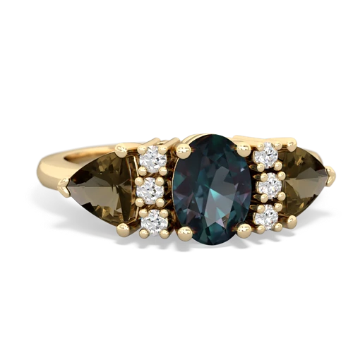 alexandrite-smoky quartz timeless ring