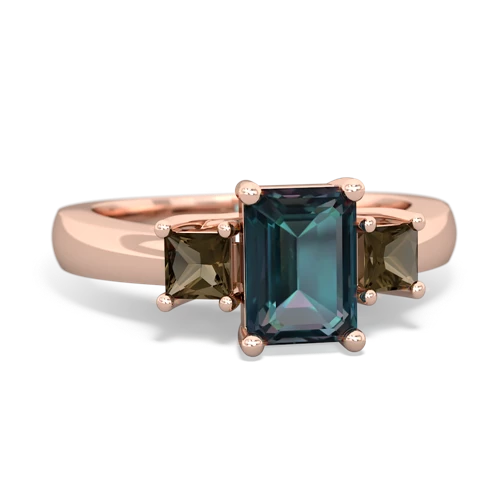 alexandrite-smoky quartz timeless ring