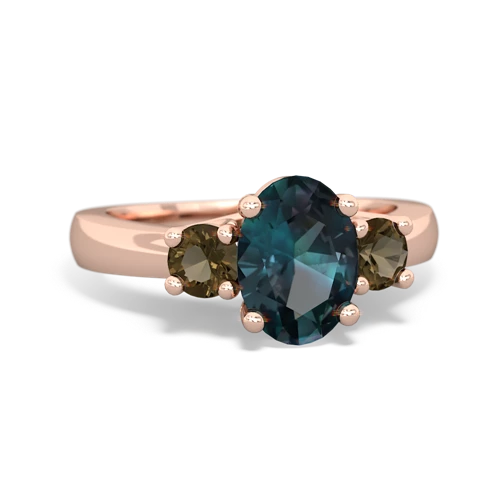 alexandrite-smoky quartz timeless ring