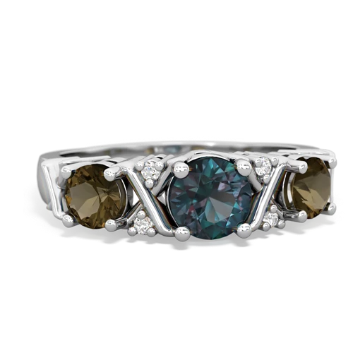 alexandrite-smoky quartz timeless ring