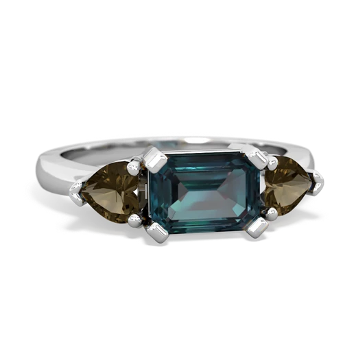 alexandrite-smoky quartz timeless ring