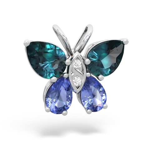 alexandrite-tanzanite butterfly pendant