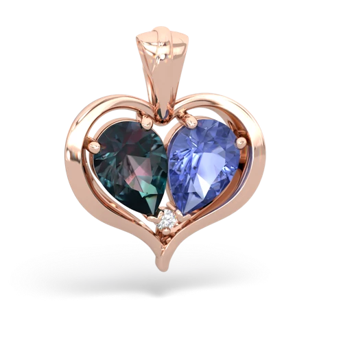 Lab Alexandrite Lab Created Alexandrite with Genuine Tanzanite Two Become One pendant Pendant