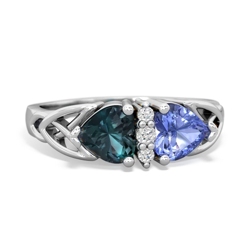 alexandrite-tanzanite celtic ring