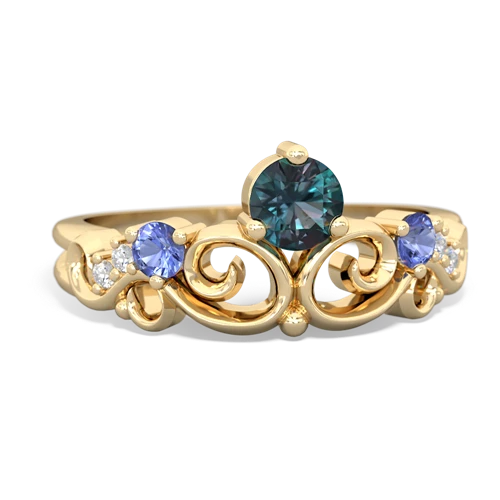 alexandrite-tanzanite crown keepsake ring