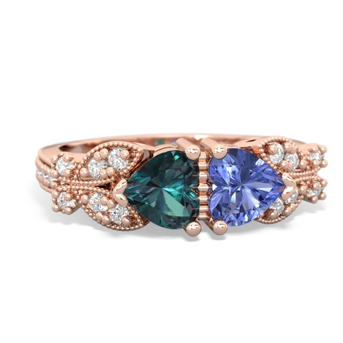 alexandrite-tanzanite keepsake butterfly ring