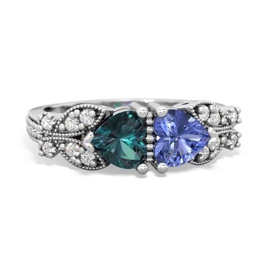 alexandrite-tanzanite keepsake butterfly ring