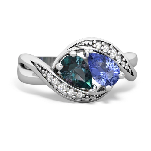 Lab Alexandrite Lab Created Alexandrite with Genuine Tanzanite Summer Winds ring Ring