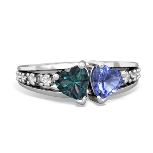 alexandrite-tanzanite modern ring