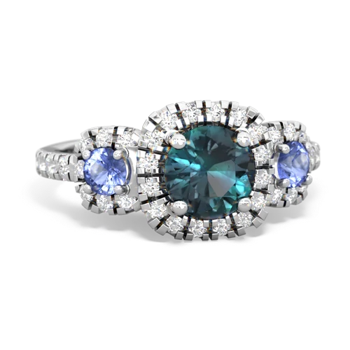Lab Alexandrite Lab Created Alexandrite with Genuine Tanzanite and  Regal Halo ring Ring