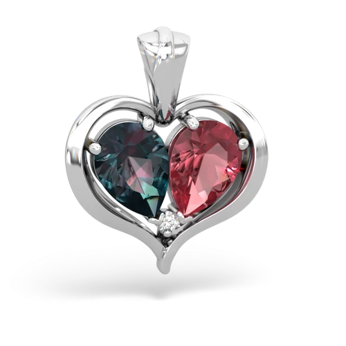 Lab Alexandrite Lab Created Alexandrite with Genuine Pink Tourmaline Two Become One pendant Pendant