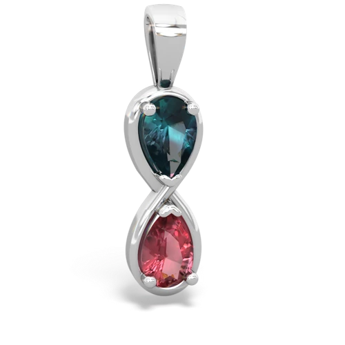 alexandrite-tourmaline infinity pendant