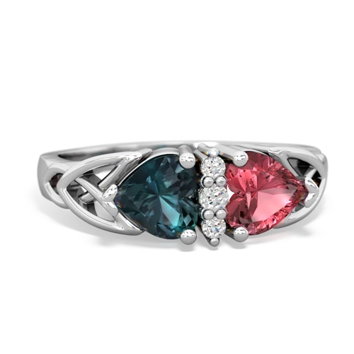 alexandrite-tourmaline celtic ring