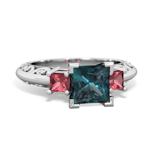 alexandrite-tourmaline engagement ring