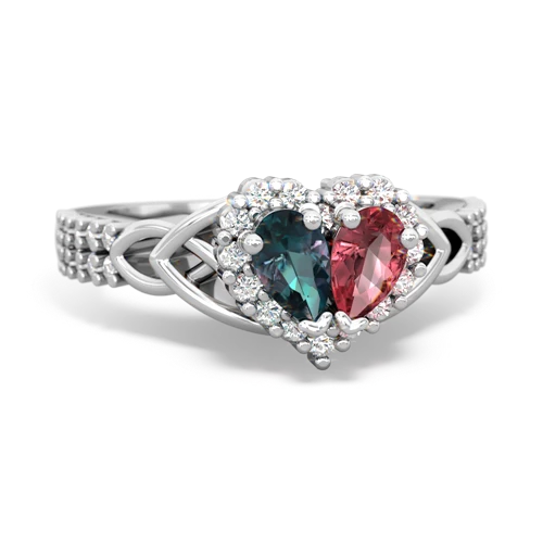 alexandrite-tourmaline keepsake engagement ring