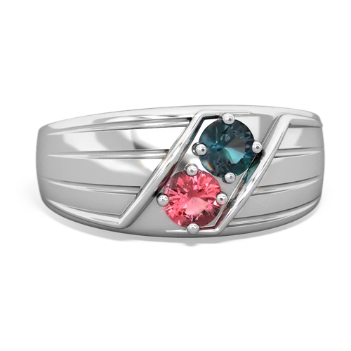 alexandrite-tourmaline mens ring