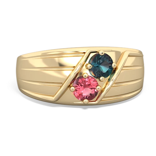 alexandrite-tourmaline mens ring