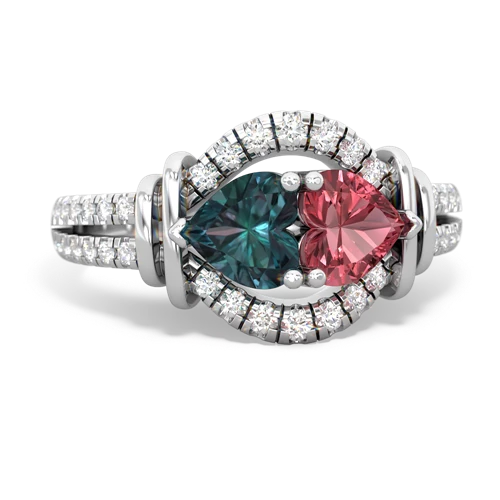 alexandrite-tourmaline pave keepsake ring