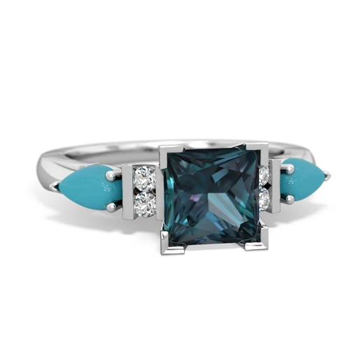 alexandrite-turquoise engagement ring