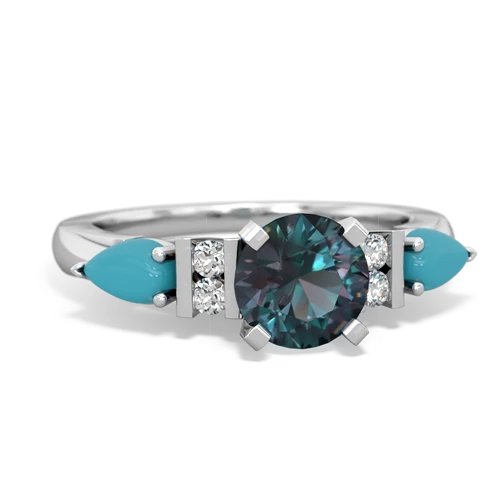 alexandrite-turquoise engagement ring