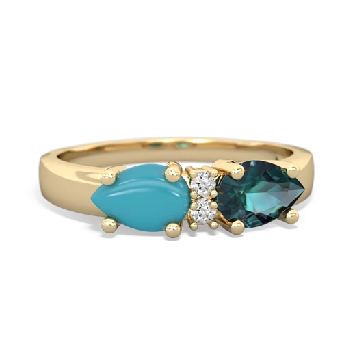 alexandrite-turquoise timeless ring