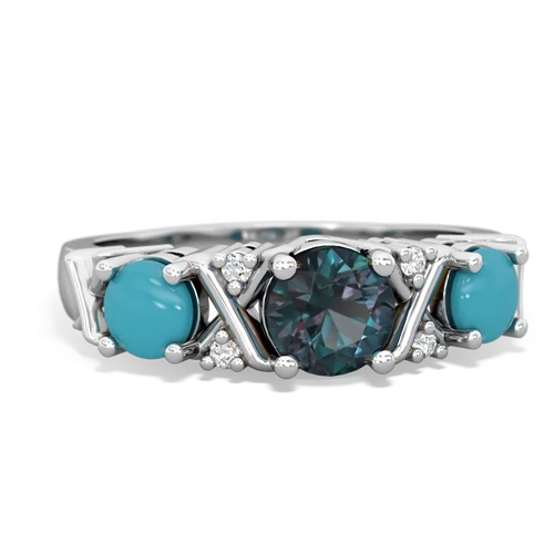 alexandrite-turquoise timeless ring