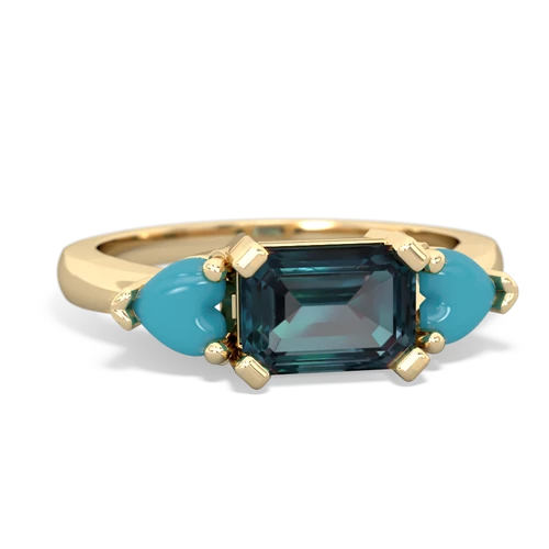 alexandrite-turquoise timeless ring