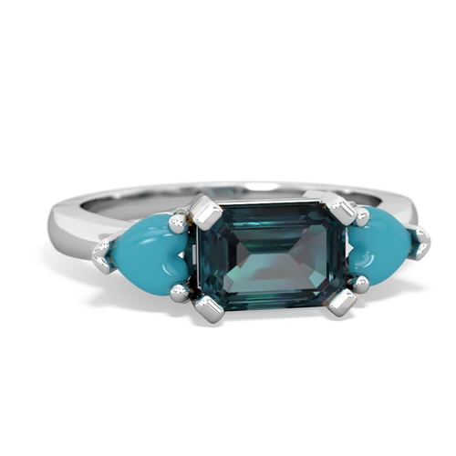 alexandrite-turquoise timeless ring