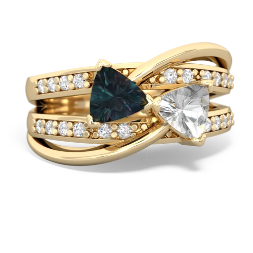 alexandrite-white topaz couture ring