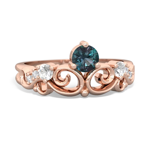 Lab Alexandrite Lab Created Alexandrite with Genuine White Topaz and Genuine Pink Tourmaline Crown Keepsake ring Ring