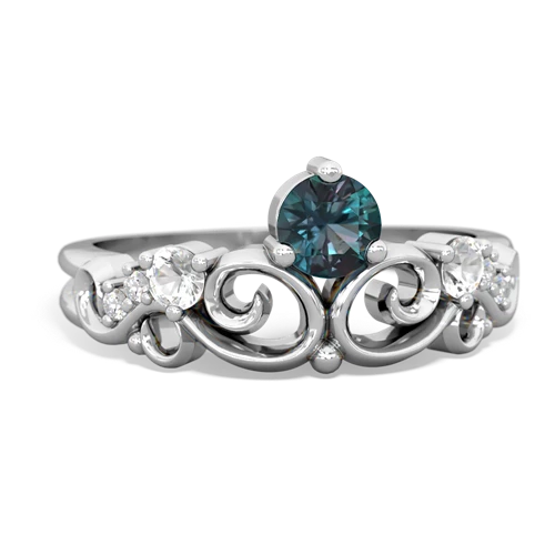 alexandrite-white topaz crown keepsake ring