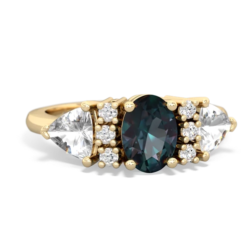 alexandrite-white topaz timeless ring