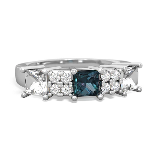 alexandrite-white topaz timeless ring