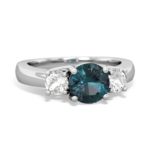 alexandrite-white topaz timeless ring