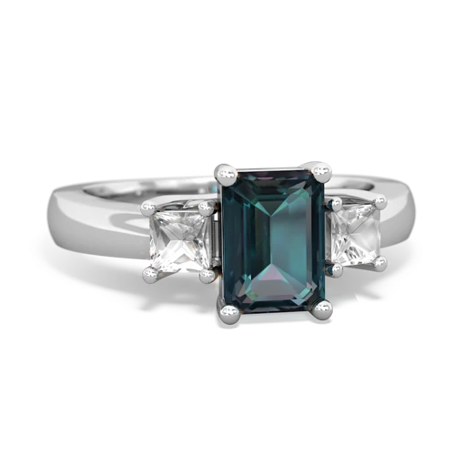 alexandrite-white topaz timeless ring