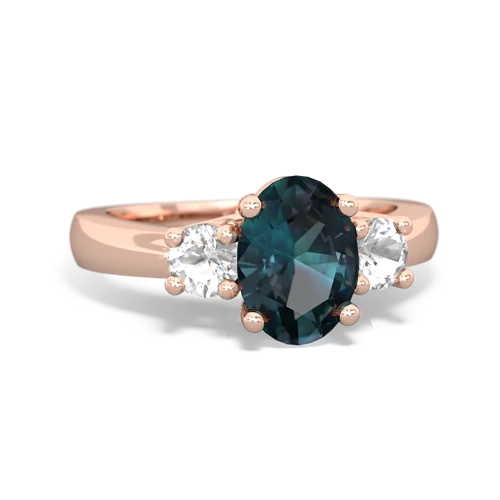 alexandrite-white topaz timeless ring