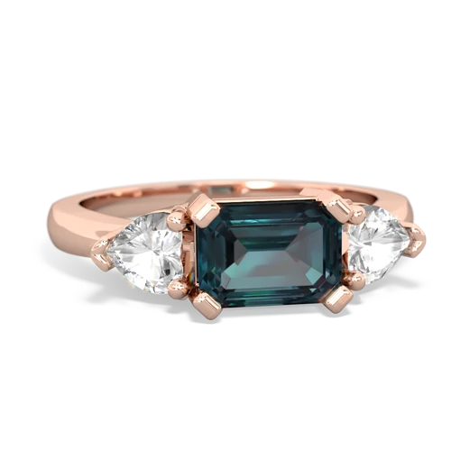 alexandrite-white topaz timeless ring